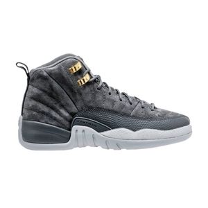 NIB Air Jordan 12 Retro BG GS 'Dark Grey'/ 'Dark Grey-Wolf Grey'